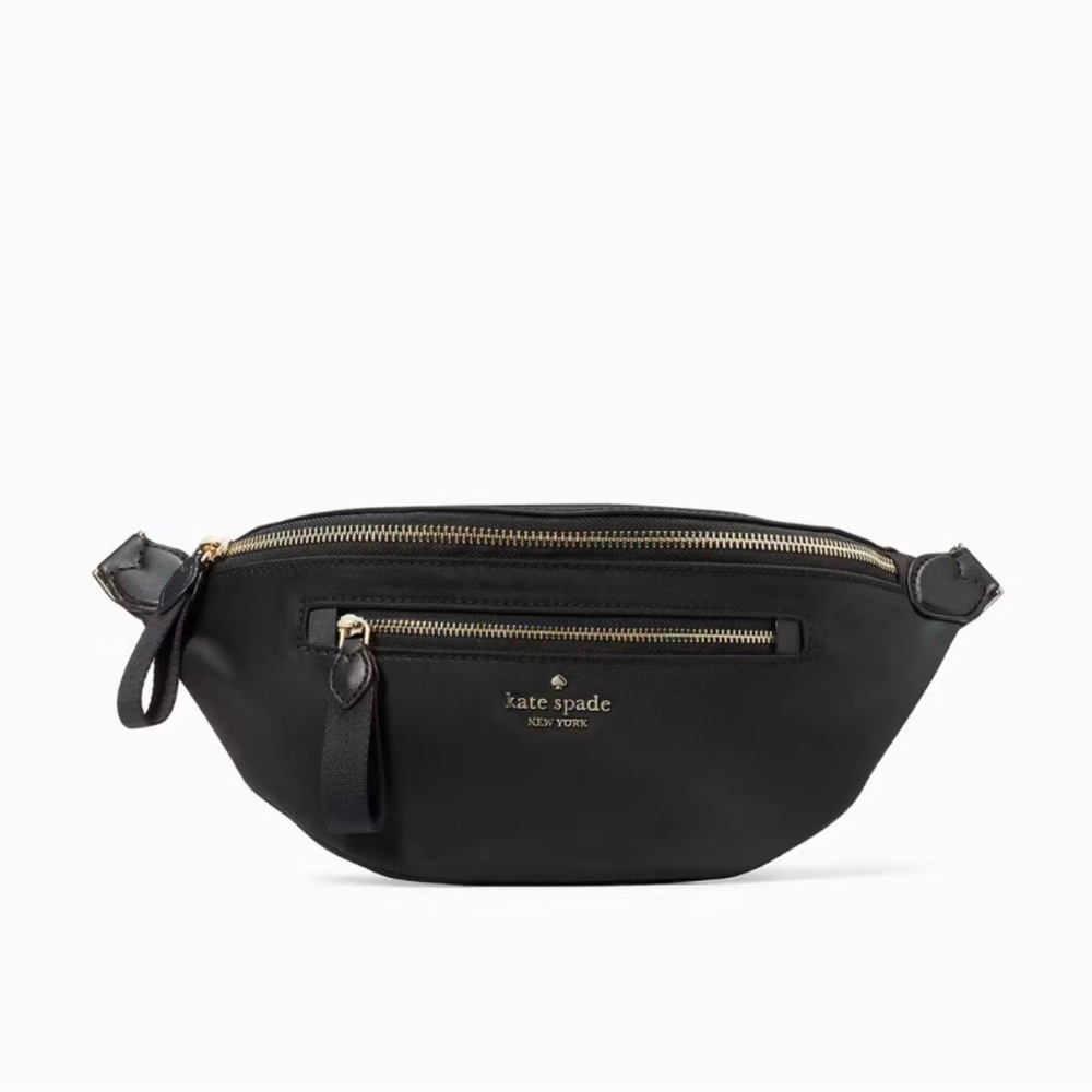 Kate Spade Nylon Black Belt Bag Gold Hardware
